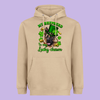 Heavyweight Hoodie st.patrick's day my shepherd is my lucky charm