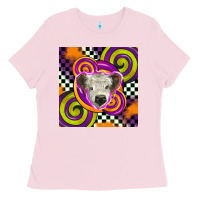 Bubblegum Pink halloween  calf scottish Ladies Tee - BarkalooDesign