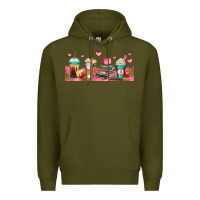 Army Green teacher fuel coffee cups Premium Hoodie - Jasminsmagicworld