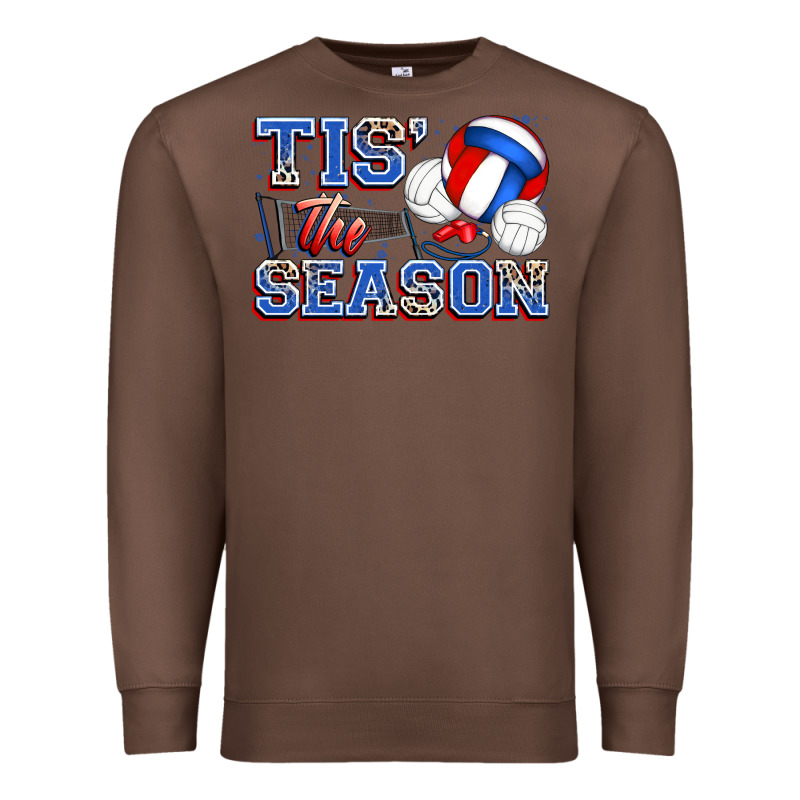 Tis' The Season Volleyball Premium Sweatshirt by Zillion Design Studio | Teevron
