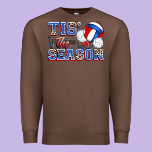 Tis' The Season Volleyball Premium Sweatshirt Designed By Zillion Design Studio