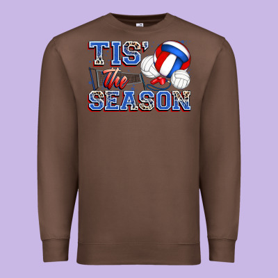 Tis' The Season Volleyball Premium Sweatshirt Designed By Zillion Design Studio
