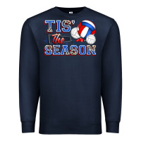 Navy tis' the season volleyball Premium Sweatshirt - Zillion Design Studio