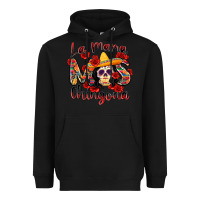 Black la mama mas chingona Heavyweight Hoodie - Zillion Design Studio