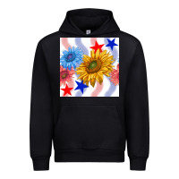 Black patriotic sunflowers Urban Hoodie - BundleAndBundleShop