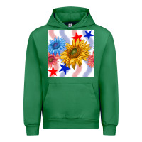Emerald patriotic sunflowers Urban Hoodie - BundleAndBundleShop