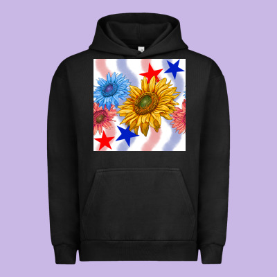 Patriotic Sunflowers Urban Hoodie Designed By Bundleandbundleshop