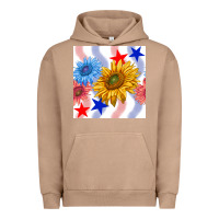 Pigment Burro patriotic sunflowers Urban Hoodie - BundleAndBundleShop