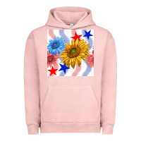 Pigment Salmon patriotic sunflowers Urban Hoodie - BundleAndBundleShop