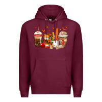 Burgundy teacher coffee cups Premium Hoodie - Jasminsmagicworld