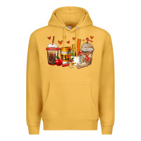 Mustard teacher coffee cups Premium Hoodie - Jasminsmagicworld