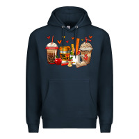Navy teacher coffee cups Premium Hoodie - Jasminsmagicworld
