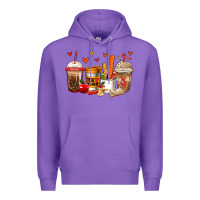 Purple teacher coffee cups Premium Hoodie - Jasminsmagicworld