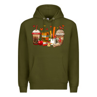 Army Green teacher coffee cups Premium Hoodie - Jasminsmagicworld