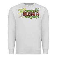 Dove Grey mamacita needs a margarita mothers day Premium Sweatshirt - texasbilliewilder