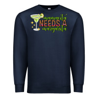Navy mamacita needs a margarita mothers day Premium Sweatshirt - texasbilliewilder