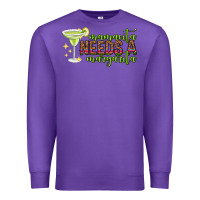 Purple mamacita needs a margarita mothers day Premium Sweatshirt - texasbilliewilder
