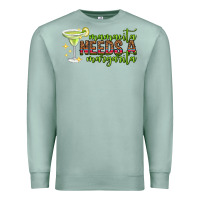 Seafoam mamacita needs a margarita mothers day Premium Sweatshirt - texasbilliewilder