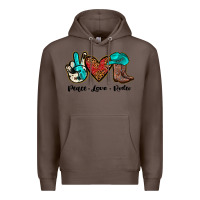 Coffee peace love rodeo Premium Hoodie - JahusDesignShop