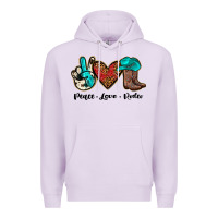 Lilac peace love rodeo Premium Hoodie - JahusDesignShop