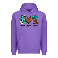Purple peace love rodeo Premium Hoodie - JahusDesignShop