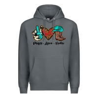 Rock peace love rodeo Premium Hoodie - JahusDesignShop