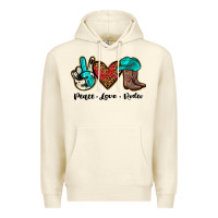 Sandshell peace love rodeo Premium Hoodie - JahusDesignShop