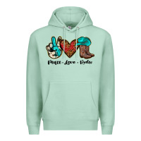 Seafoam peace love rodeo Premium Hoodie - JahusDesignShop