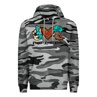 Slate Camo peace love rodeo Premium Hoodie - JahusDesignShop