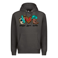 Smoke peace love rodeo Premium Hoodie - JahusDesignShop