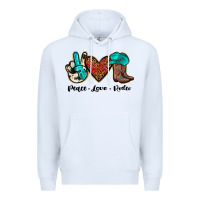 White peace love rodeo Premium Hoodie - JahusDesignShop
