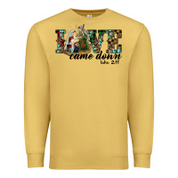 Antique Gold love came down holy family Premium Sweatshirt - RanaPortraitStore