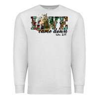 Oatmeal Heather love came down holy family Premium Sweatshirt - RanaPortraitStore
