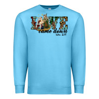 Ocean Blue love came down holy family Premium Sweatshirt - RanaPortraitStore