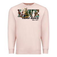 Pale Pink love came down holy family Premium Sweatshirt - RanaPortraitStore