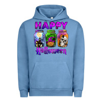 Pigment Pebble Blue happy halloween Urban Hoodie - JahusDesignShop