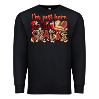 Black i'm just here for the snacks american football Premium Sweatshirt - Zillion Design Studio