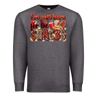 Charcoal Heather i'm just here for the snacks american football Premium Sweatshirt - Zillion Design Studio