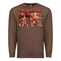 Chestnut i'm just here for the snacks american football Premium Sweatshirt - Zillion Design Studio