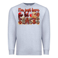 Heather Grey i'm just here for the snacks american football Premium Sweatshirt - Zillion Design Studio