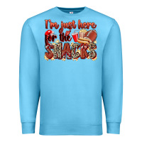 Ocean Blue i'm just here for the snacks american football Premium Sweatshirt - Zillion Design Studio