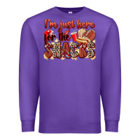 Purple i'm just here for the snacks american football Premium Sweatshirt - Zillion Design Studio