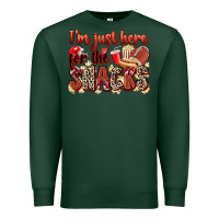 Sports Green i'm just here for the snacks american football Premium Sweatshirt - Zillion Design Studio