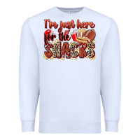 White i'm just here for the snacks american football Premium Sweatshirt - Zillion Design Studio