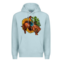 Blue Mist rodeo cowboy sunflower cactus Premium Hoodie - JahusDesignShop