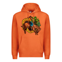 Carrot rodeo cowboy sunflower cactus Premium Hoodie - JahusDesignShop