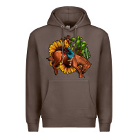 Coffee rodeo cowboy sunflower cactus Premium Hoodie - JahusDesignShop