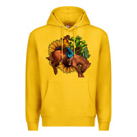 Lemon rodeo cowboy sunflower cactus Premium Hoodie - JahusDesignShop