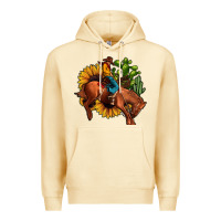 Pina Colada rodeo cowboy sunflower cactus Premium Hoodie - JahusDesignShop