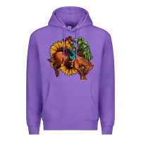 Purple rodeo cowboy sunflower cactus Premium Hoodie - JahusDesignShop